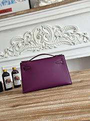 Hermès Kelly Pochette Rouge HM0156 Size 21x12x6cm - 4