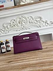 Hermès Kelly Pochette Rouge HM0156 Size 21x12x6cm - 3