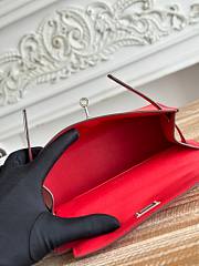 Hermès Kelly Pochette Rouge HM0157 Size 21x12x6cm - 6