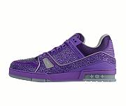 LV Trainer Sneaker Purple Sparkling - 1