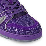 LV Trainer Sneaker Purple Sparkling - 5