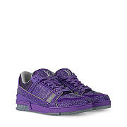 LV Trainer Sneaker Purple Sparkling - 4