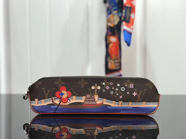 LV ELIZABETH PENCIL POUCH VENISE GI0413A Size 21x6x5cm - 1