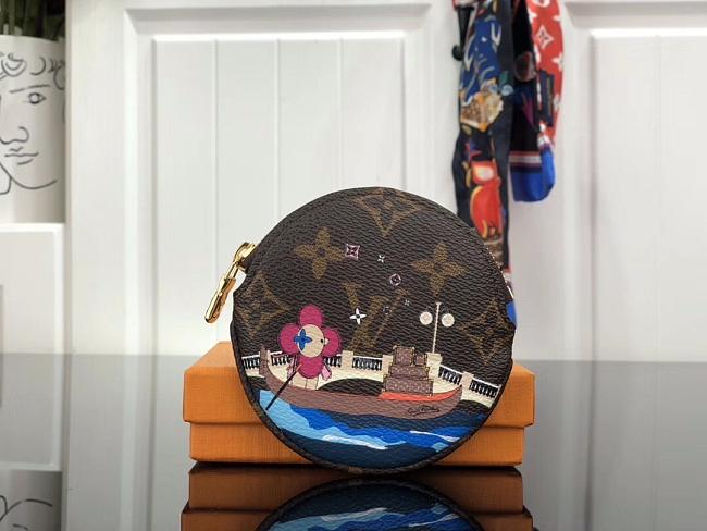 LV ROUND COIN PURSE M68485 Size 9x9x1cm - 1
