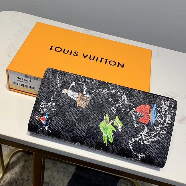LV BRAZZA WALLET M66540WY Size 10x19cm - 1