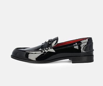 Christian Louboutin Penny Night Strass Loafers Glossy Leather