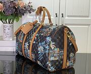 LV Keepall Bandoulière 50 Bag Marine Blue Size 50x29x723cm - 6