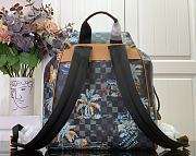 LV Montsouris Cargo Backpack Marina Blue Size 40x17x34cm - 2