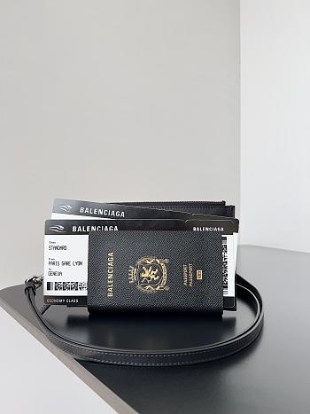 Balenciaga Passport 2 Tickets Leather Wallet Size 21x2x12cm