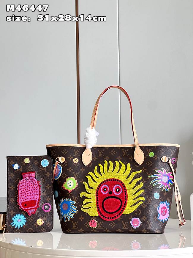 LV x YK Neverfull Bag M46447 Size 31x28x14cm - 1