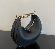 Fendi Fendigraphy fuchsia leather black mini bag 16.5*14*5cm - 1