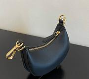 Fendi Fendigraphy fuchsia leather black mini bag 16.5*14*5cm - 5