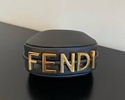 Fendi Fendigraphy fuchsia leather black mini bag 16.5*14*5cm - 2