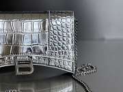 Balenciaga Hourglass Chain Silver Wallet 19cm - 3