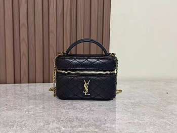 YSL Gaby Micro Vanity Bag In Lambskin White 12x8x4cm