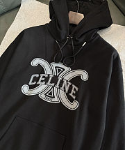 Celine logo print hoodie - 6