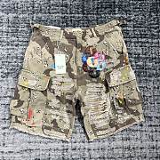 Gallery dept Camouflage Patchwork Distressed Shorts - 1