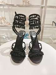 René Caovilla Chandelier Heels Crystals Black - 2