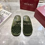 Gucci pattern mules Green - 5