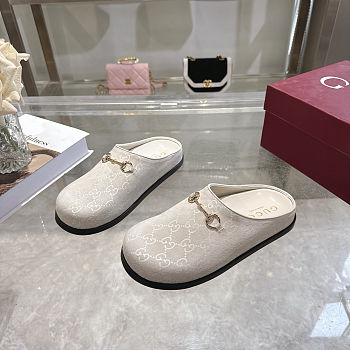 Gucci pattern mules White