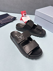 Prada men's leather double-strap sandals - 3