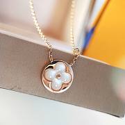Louis Vuitton Classic Round Natural White Mother-of-Pearl Diamond Necklace - 5
