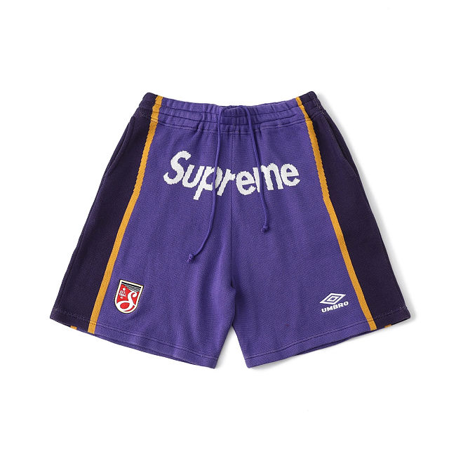 Supreme Umbro Knit Soccer Short Purple - 1