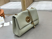 Spring 2026 Chloe Heritage Gold Coin Chain Bag Green 21*13*5cm - 4