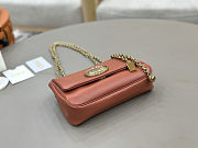 Spring 2026 Chloe Heritage Gold Coin Chain Bag Orange 21*13*5cm - 3