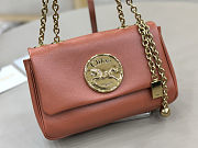 Spring 2026 Chloe Heritage Gold Coin Chain Bag Orange 21*13*5cm - 6