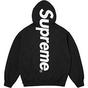 Supreme Satin Applique Hooded Sweatshirt & Sweatpant Set Black - 4