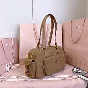 Miu Miu Pocket Shoulder Bag in brown corduroy 32x19x14 cm - 6