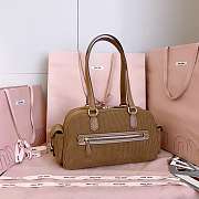 Miu Miu Pocket Shoulder Bag in brown corduroy 32x19x14 cm - 4