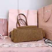 Miu Miu Pocket Shoulder Bag in brown corduroy 32x19x14 cm - 2