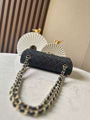 Chanel Classic Flap Bag in black denim 25 cm - 6