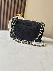 Chanel Classic Flap Bag in black denim 25 cm - 3