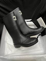 Chanel Rubber Rain Boots Black G39620 - 3