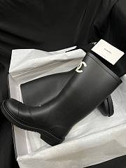 Chanel Rubber Rain Boots Black G39620 - 4