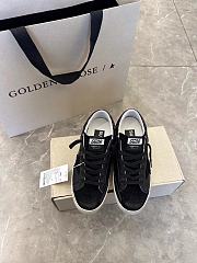 Women's Super-Star in black nappa with black star and glitter heel tab - 4