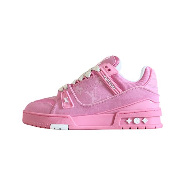 Louis Vuitton Trainer Sneakers in a pink colorway - 1