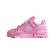 Louis Vuitton Trainer Sneakers in a pink colorway - 1