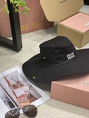 Miu Miu Drill Hat 5HC196 Black - 3