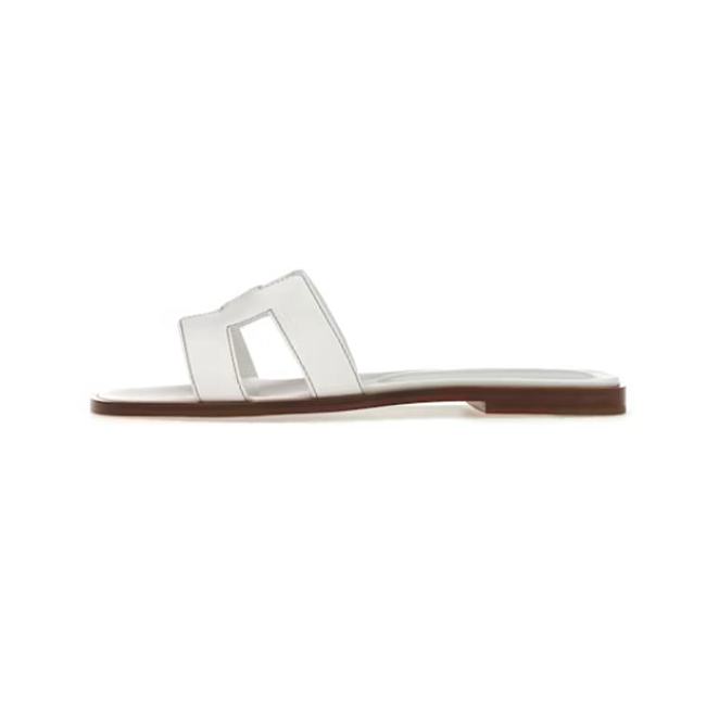 Hermes Oran Sandal Blanc Box Calfskin Leather H021056Z - 1