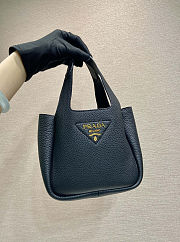 Prada Small Leather Tote Bag Black 18cm x 16cm x 10cm - 6