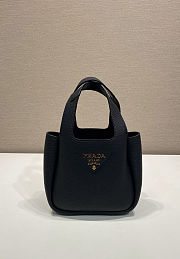 Prada Small Leather Tote Bag Black 18cm x 16cm x 10cm - 5