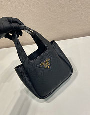 Prada Small Leather Tote Bag Black 18cm x 16cm x 10cm - 4