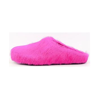Marni Fussbett Sabot in Fuchsia Calf Hair