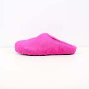 Marni Fussbett Sabot in Fuchsia Calf Hair - 2