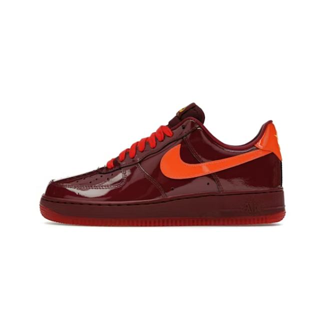 Nike Air Force 1 Low Patent Leather Dark Team Red Safety Orange IO4489-601  - 1