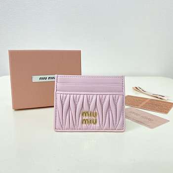 Miu Miu Matelassé nappa leather card holder 5MC076_AFPP_F0E18 8x10.5 cm